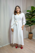 ELOISE LINEN DRESS WHITE