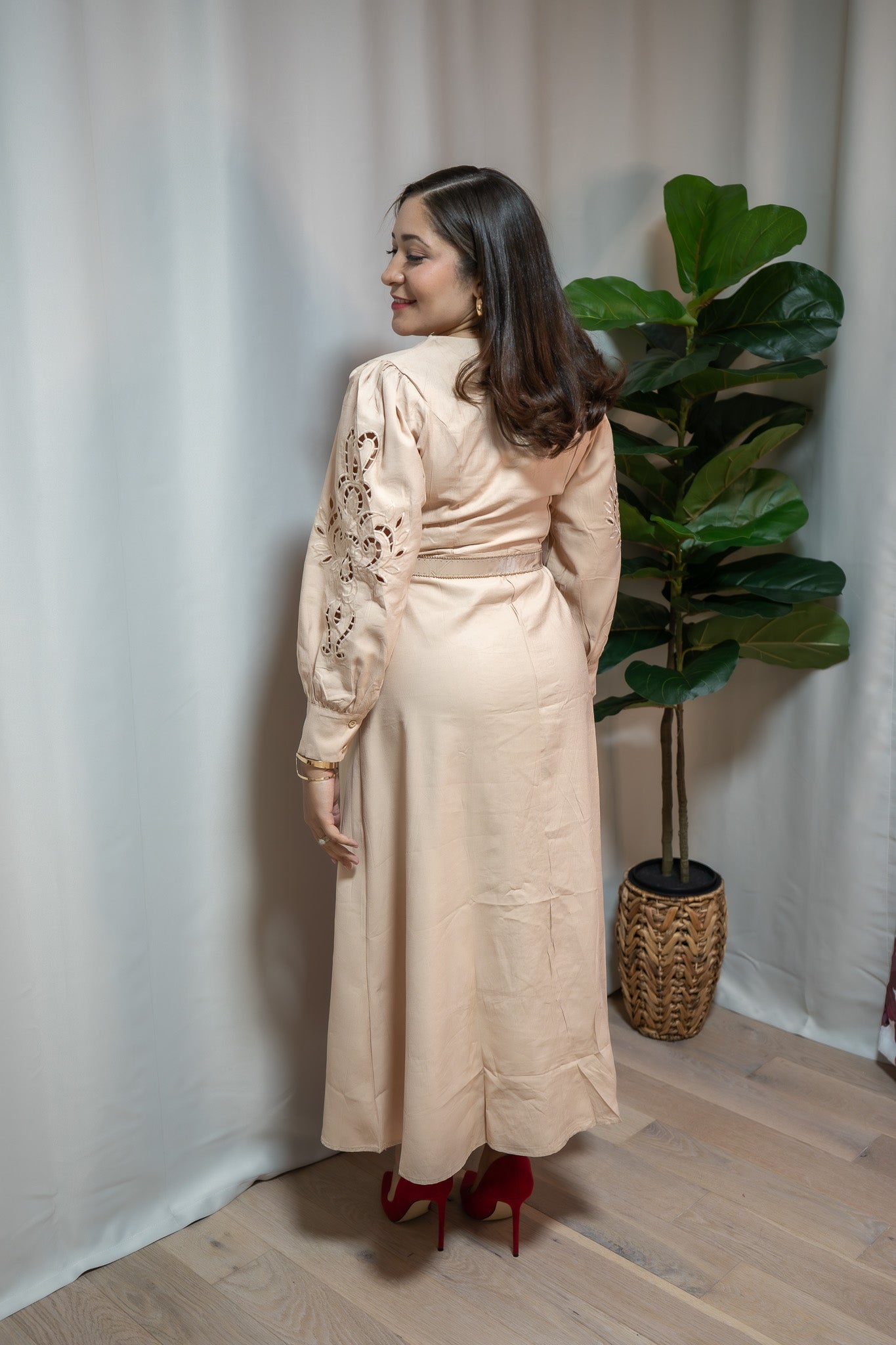ELOISE LINEN DRESS BEIGE