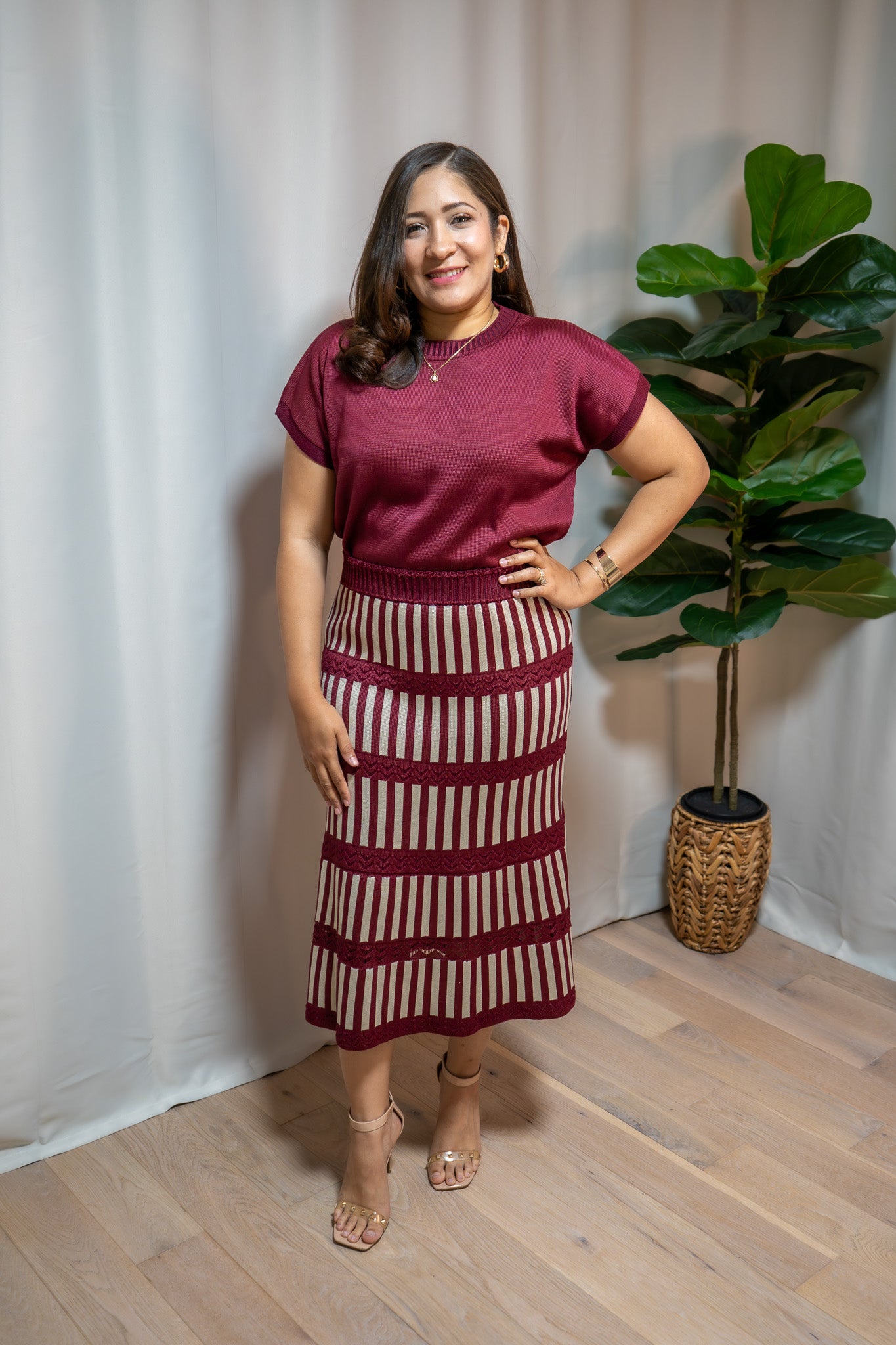 VALENTINA SET BURGUNDY