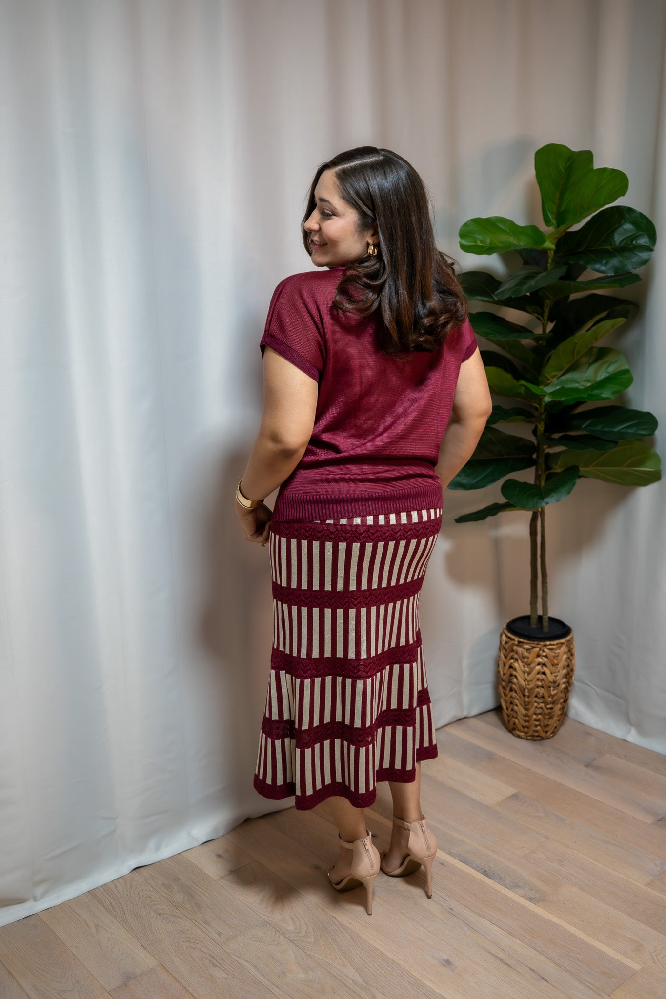 VALENTINA SET BURGUNDY