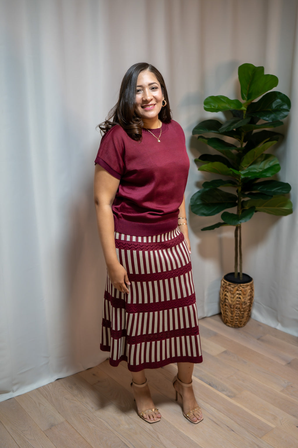 VALENTINA SET BURGUNDY