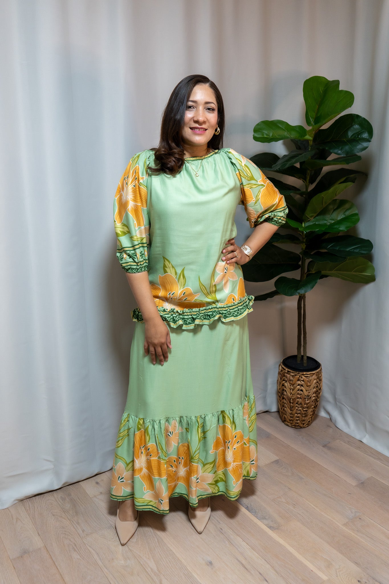 SELENE DRESS GREEN
