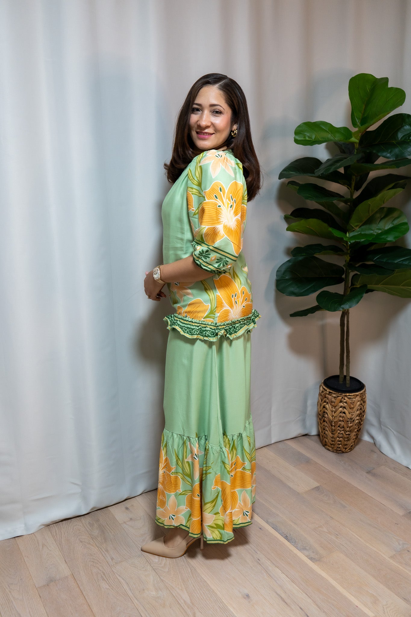 SELENE DRESS GREEN