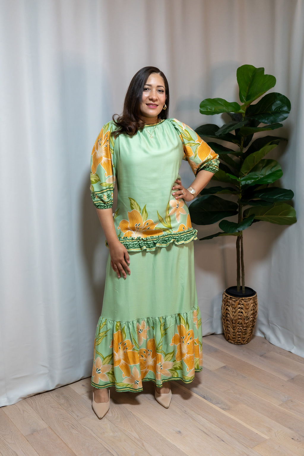 SELENE DRESS GREEN